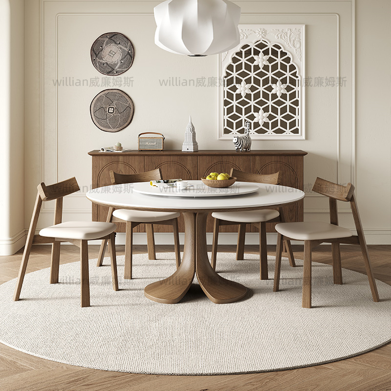 实木餐桌圆形餐桌厂家直销