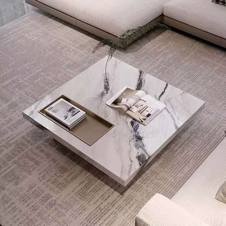 设计师大客厅意式极简盒子正方形