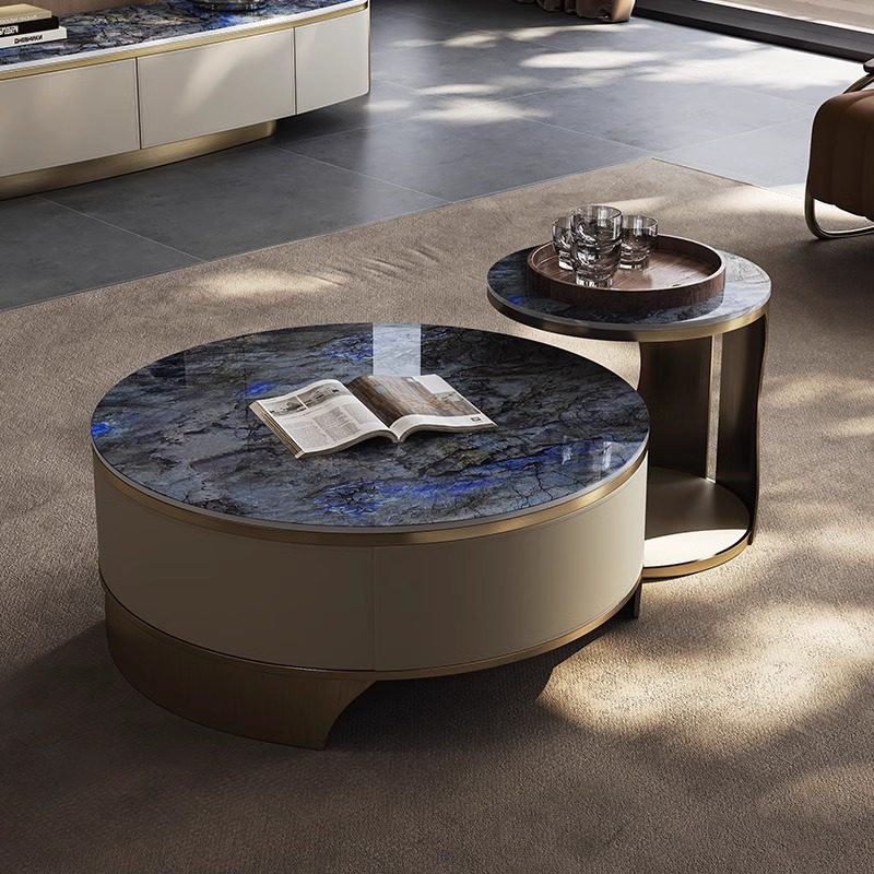 简约现代岩板茶几现代