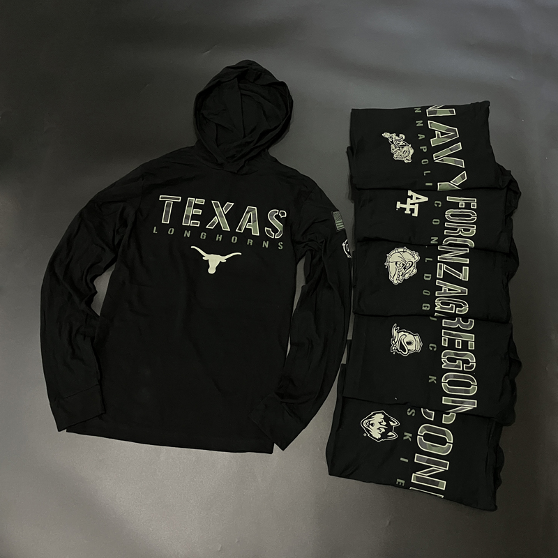 NCAA纯棉大码运动帽衫t恤投篮服