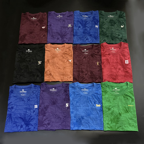 NCAA球队印花圆领休闲短袖t恤