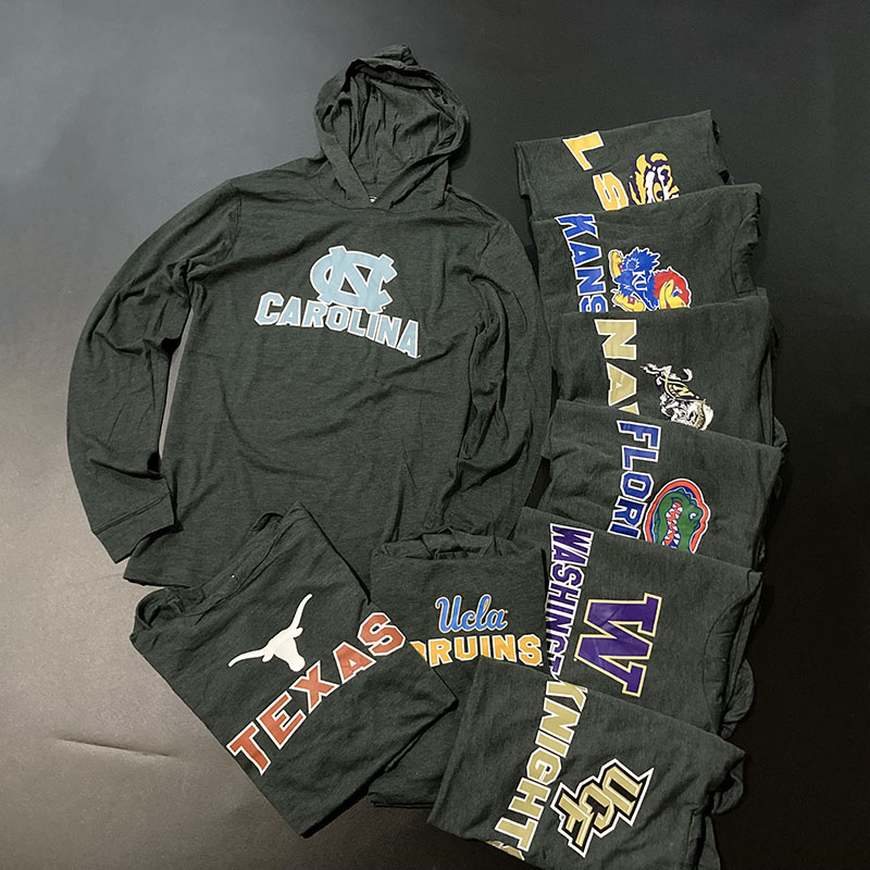 薄款ncaa球队运动长袖帽衫