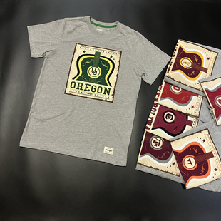 NCAA做旧印花  薄款 圆领大码短袖健身跑步篮球运动t恤 投篮短袖