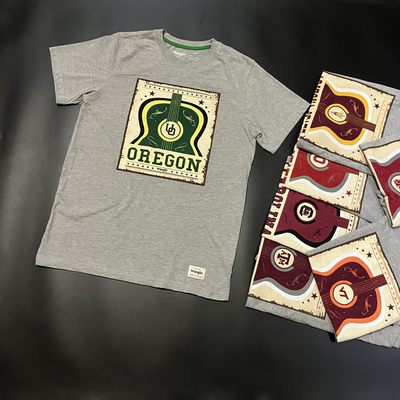 大学联盟印花圆领运动休闲短袖