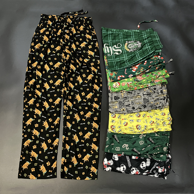 美单薄法兰绒家居裤睡裤休闲长裤