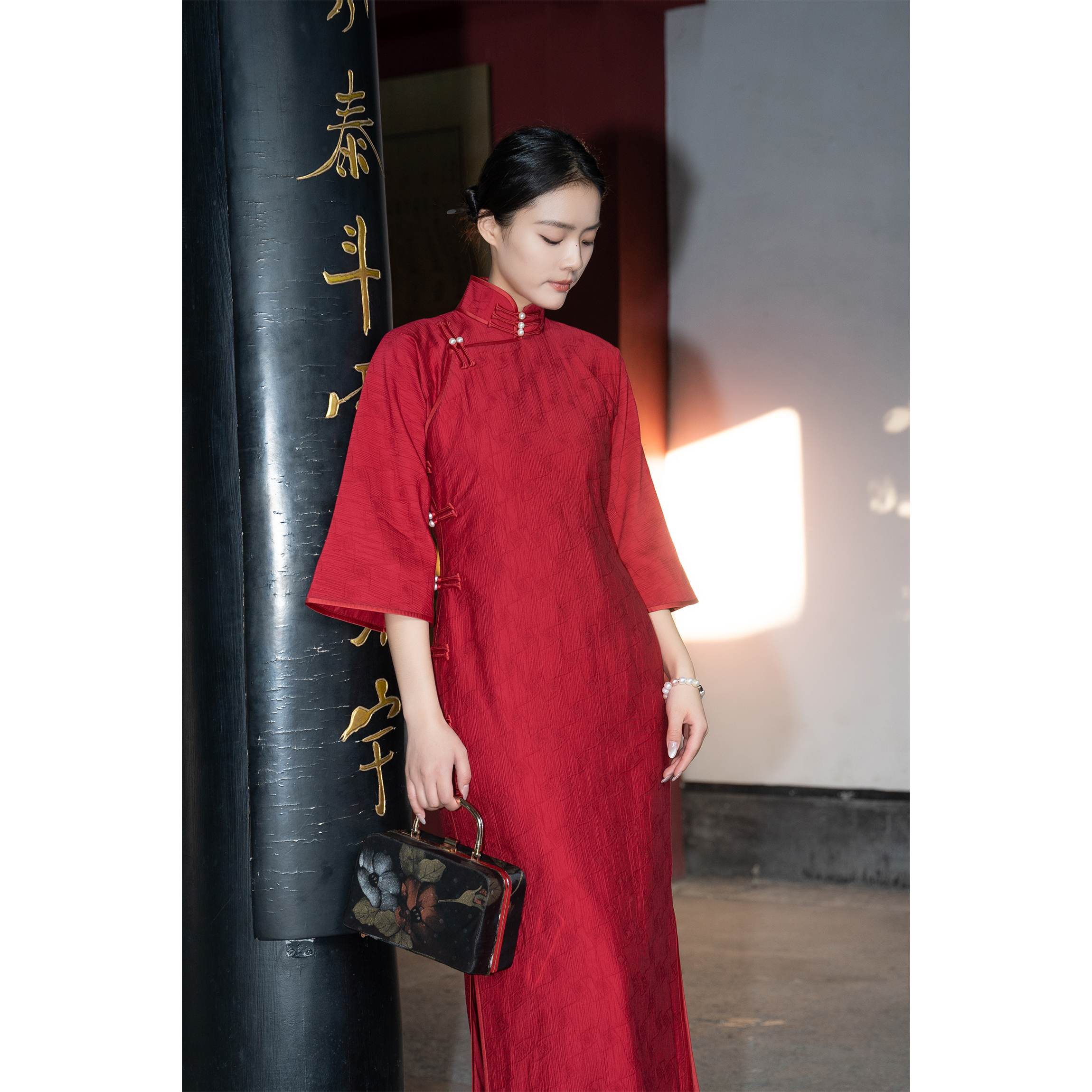 婚宴礼服妈妈喜婆婆敬酒服旗袍