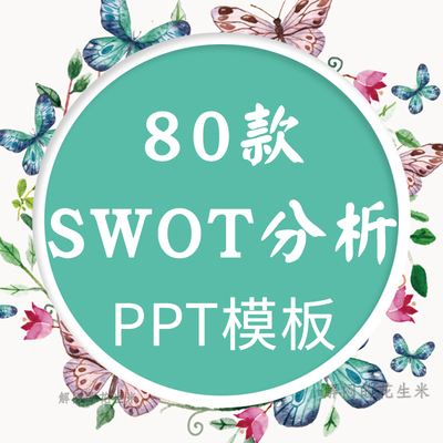 企业公司swot分析ppt模板个人优势劣势自我认知分析报告态势图表