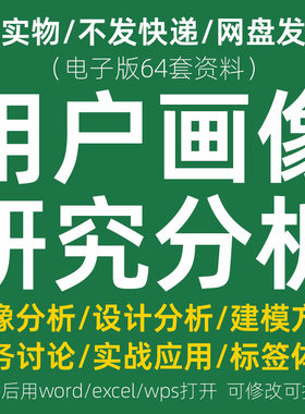 用户画像分析研究资料案例建模行业人群标签体系数据报告行为分析