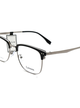 新款正品浪特梦男士商务近视眼镜框架多边形复古眉毛架女L82154