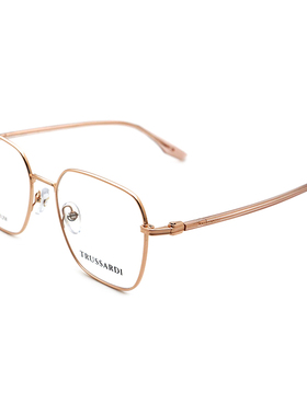 trussardi杜鲁萨迪眼镜框男女复古方框纯钛近视金丝眼镜TSU1019T