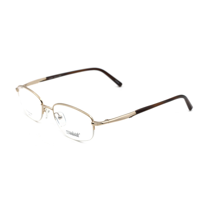 sandwich三文治男士时尚近视眼镜架纯钛超轻半框商务镜框配镜S817