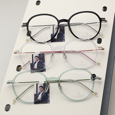 DONNIEYE丹昵艾眼镜架男女超纯钛时尚板材商务近视镜框DYYBU24004