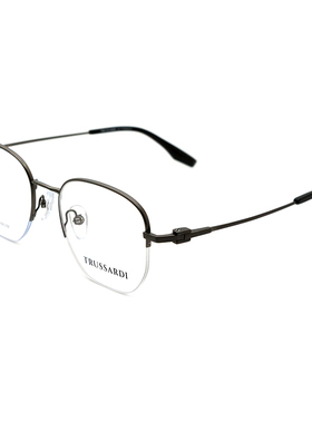 TRUSSARDI杜鲁萨迪近视眼镜架半框男女超轻时尚大框镜框TSU1026T