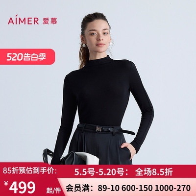 女士小高领/圆领长袖打底上衣