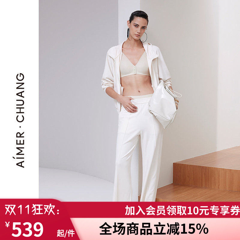 女条绒直筒休闲可外穿家居长裤