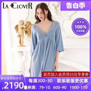 LACLOVER兰卡文灿若繁星 女莫代尔性感夏季 新品 薄睡裙LC44UC1