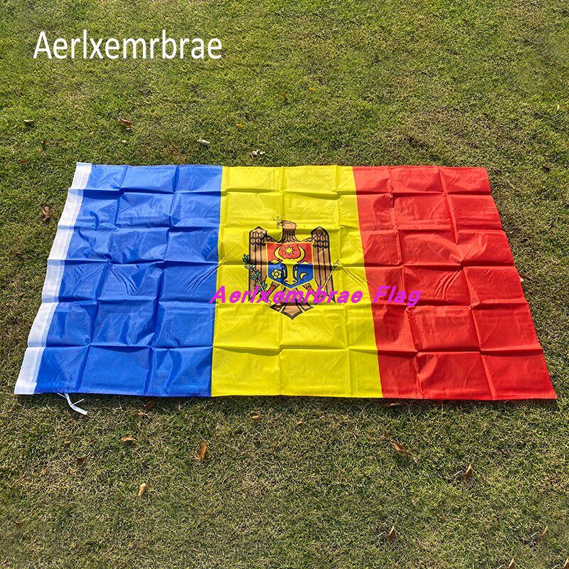 90x150cm摩尔多瓦国旗涤纶布世界杯横幅旗帜