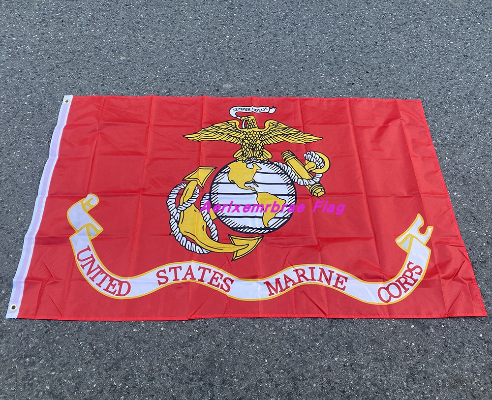 4号美国旗 90x150美国海军陆战队旗 usa marine corps flag