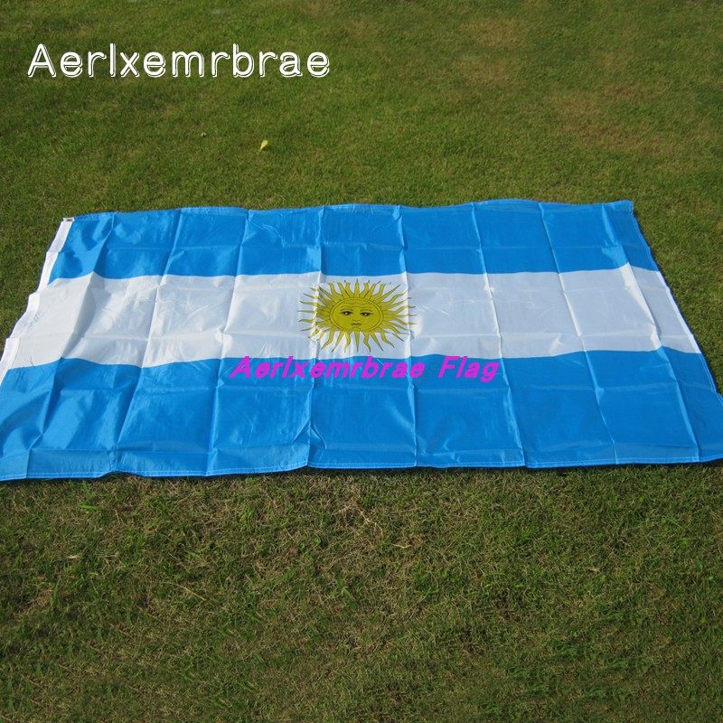 涤纶春亚纺90x150cm 四号阿根廷国旗 argentina flag
