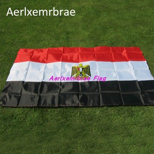 90x150cm Egypt 3x5ft 4号涤纶旗帜 Flag 埃及国旗 涤纶春亚纺