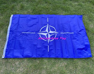 90*150cm北约旗帜现货批发3*5ft涤纶旗子北约组织旗 NATO Flag