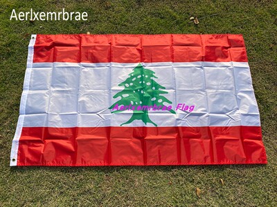 90x150CM黎巴嫩国旗涤纶布世界杯横幅旗帜 Lebanon flag