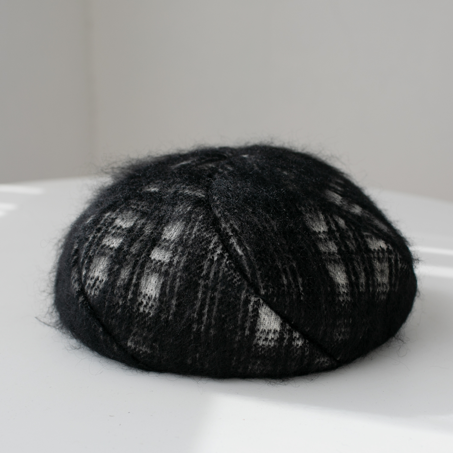 kloussy羊毛格纹贝雷帽