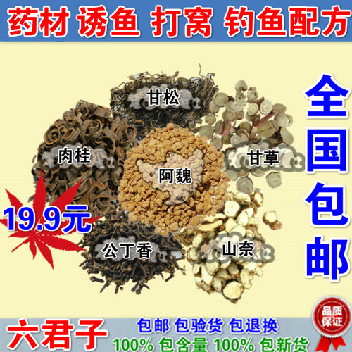 钓鱼中药材 六君子臭阿魏丁香山奈肉桂甘松甘草诱鱼打窝诱鱼打粉 - 封面