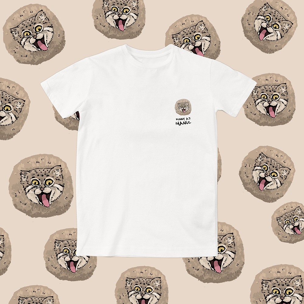 短袖兔狲奔来一杠原创男女t恤