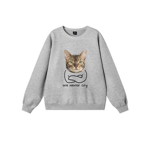 一杠times趣味奶茶猫咪卫衣