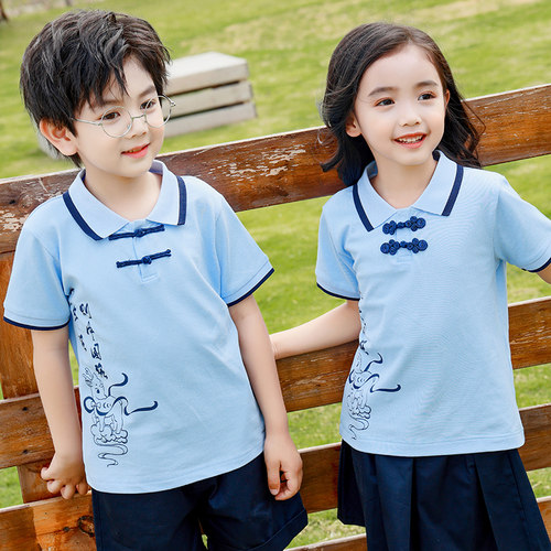 新中式幼儿园园服春夏四件套