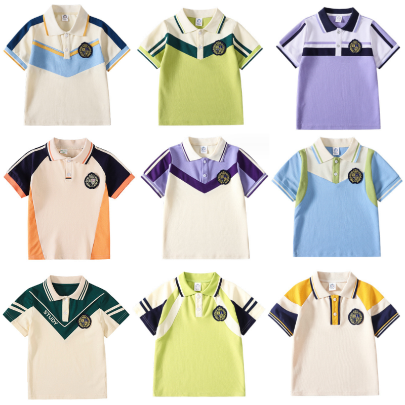 小学生班服POLO衫定制儿童短袖T