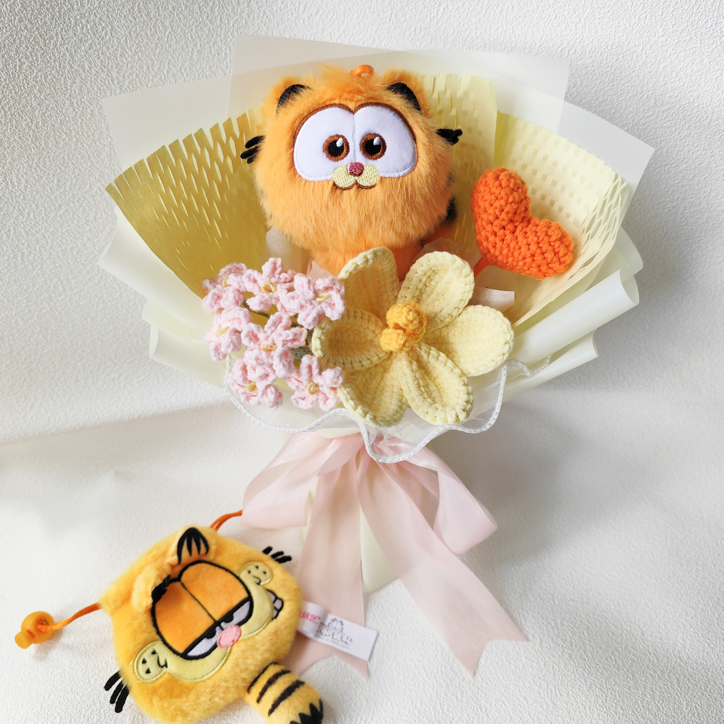 正版加菲猫花束小猫玩偶花束成品童心可爱治愈系女生闺蜜生日礼物