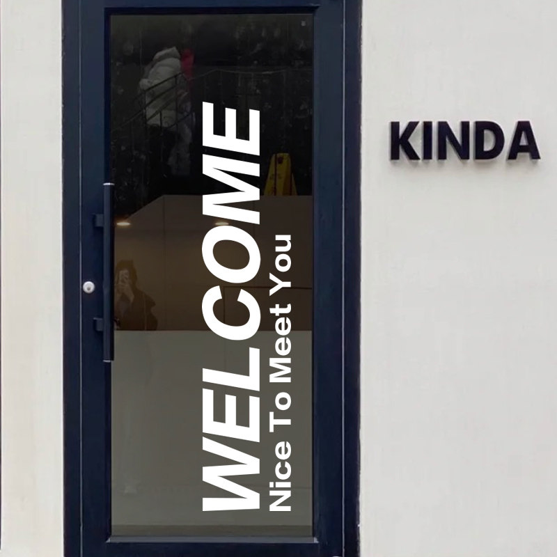 WELCOME玻璃门防撞贴纸