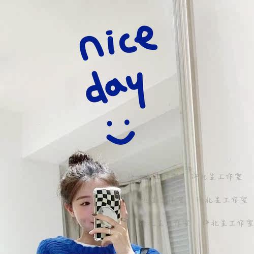 网红店铺打卡自拍照背景墙贴