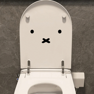 木讷的笑脸表情贴纸 行李箱家具柜子马桶盖表面玻璃门窗装饰贴画