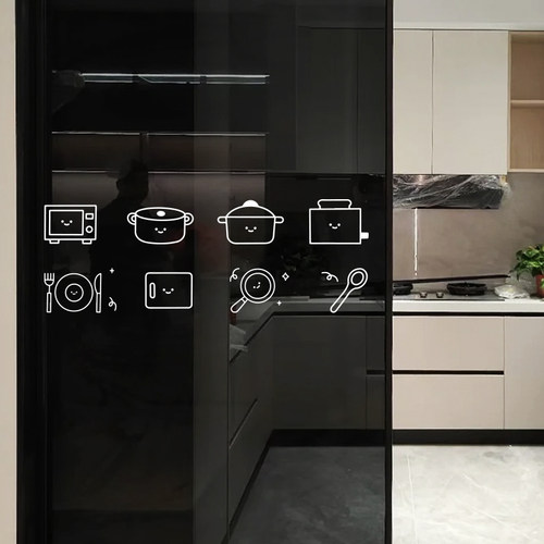 防撞防水厨房创意简笔画贴纸