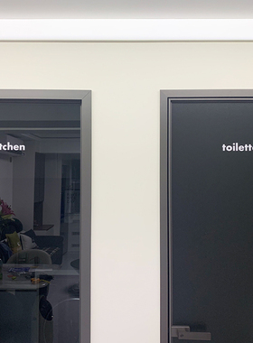 厕所门贴纸toilet简约英文字母贴
