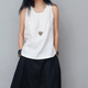 纯白亚麻百搭修身 姜欢J&H原创设计 夏款 背心