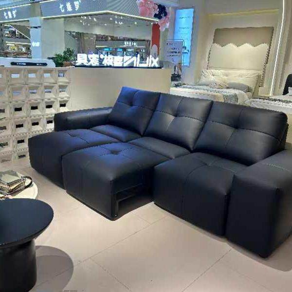 像素功能沙发床客厅小户型电动直排可伸缩三人位