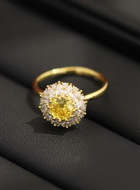 新品个性精致镶钻宽版戒指时尚女