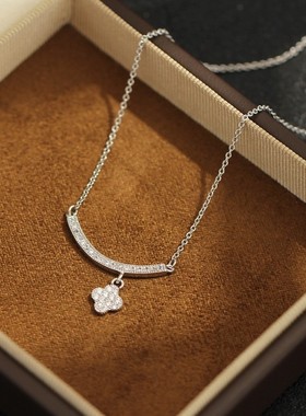 韩版甜美经典四叶草镀金短款项链