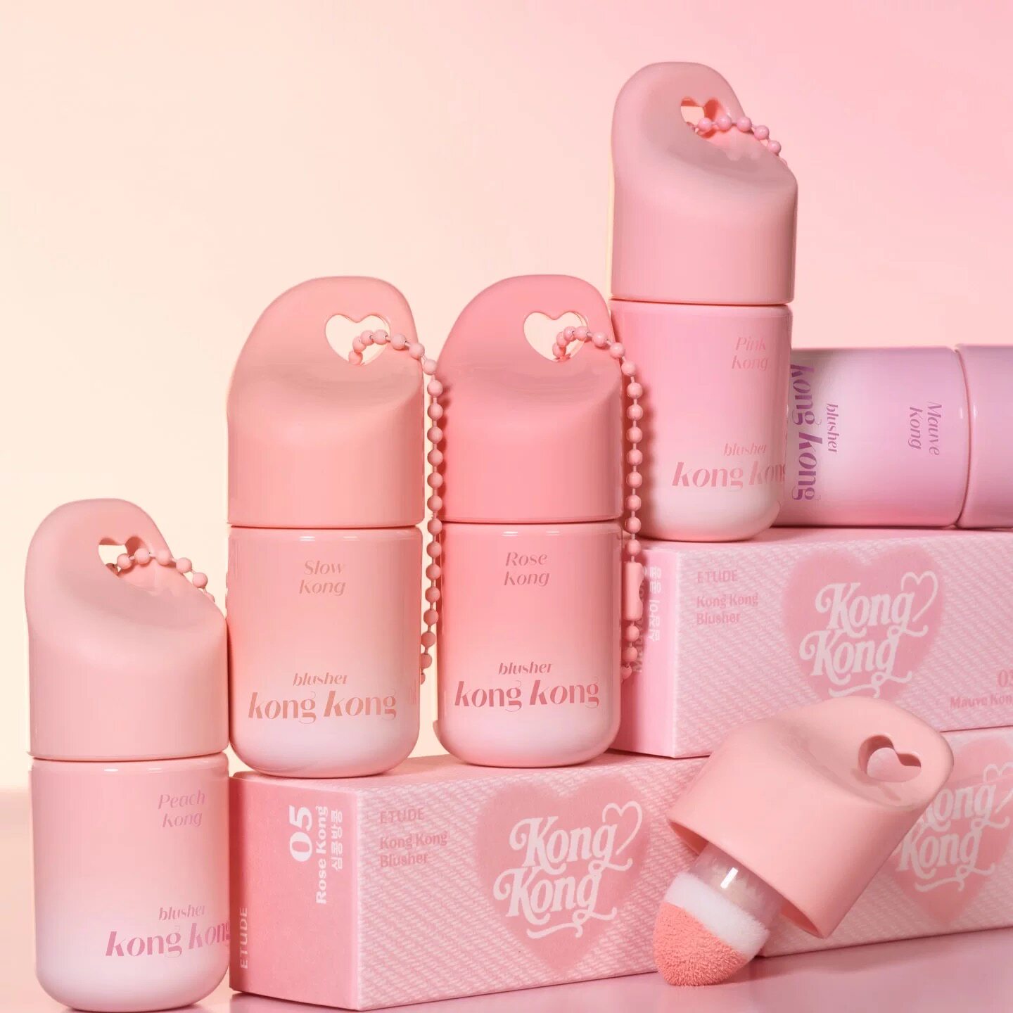 韩国Etude爱丽小屋砰砰液体腮红自然轻薄海绵头水光蜜桃奶油肌