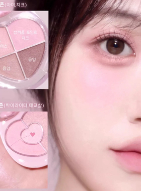 韩国ETUDE爱丽小屋双层卧蚕高光眼影盘腮红珠光细闪提亮多用盘