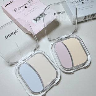 韩国mude高光盘轻薄提亮卧蚕双色哑光珠光腮红自然修容立体粉饼盘