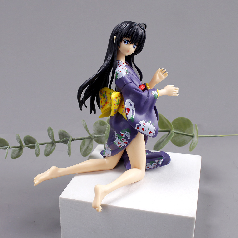 q版雪之下跪姿和服雪乃我的恋爱青春物语雪乃机箱车载摆件手办