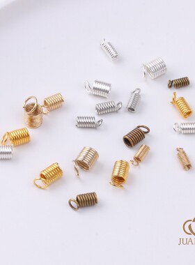 diy蜡线皮绳收尾项链弹簧扣