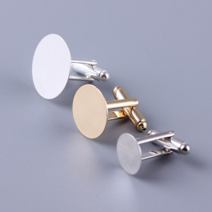 袖 扭托活动脚法式 口 扣配件平面托盘衬衫 diy手工材料铜料高档袖