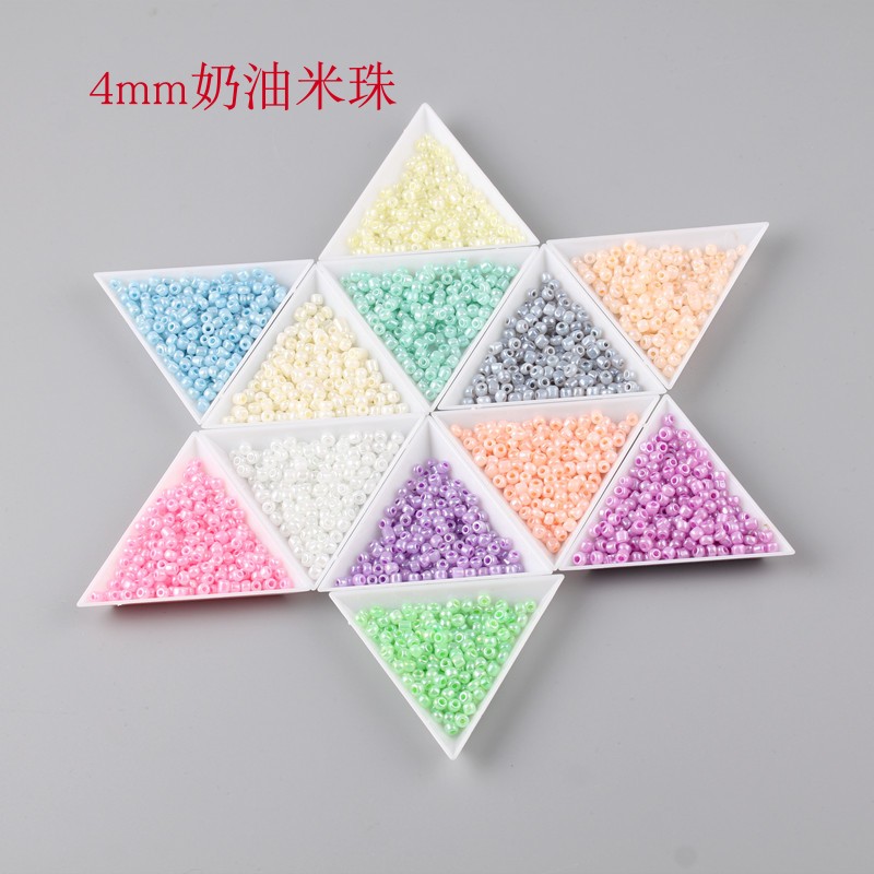 diy饰品配件材料 4mm米珠油珠 散珠米珠系列奶油米珠手工串珠手链