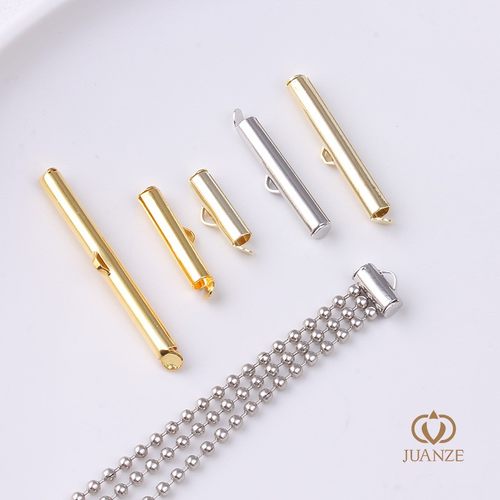 14K18K包真金保色圆珠链滑动管扣